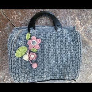 Crochet knit purse handbag